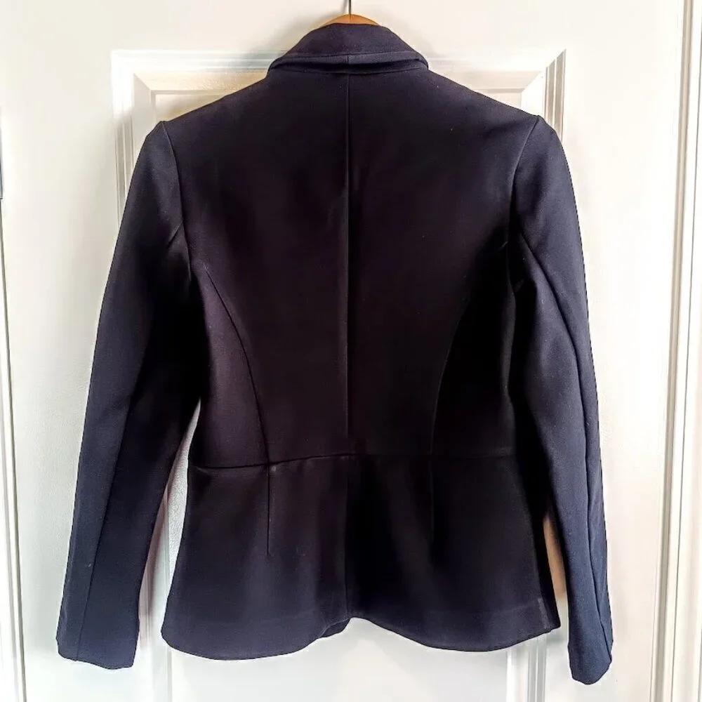 Quince Black Ultra Stretch Ponte Knit Blazer